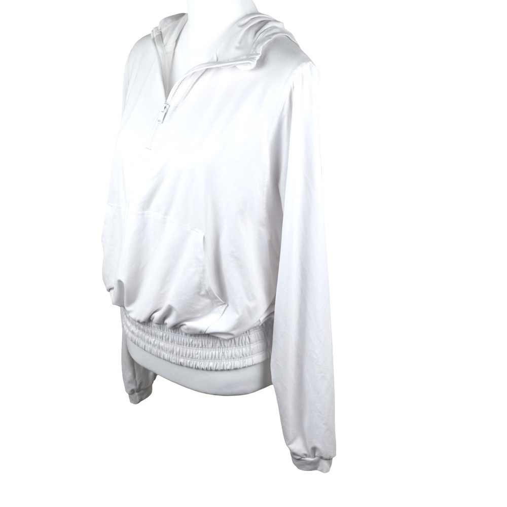 RM White 1/4 Zip Pullover Hoodie Sweatshirt Top Women’s Size Large Athletic